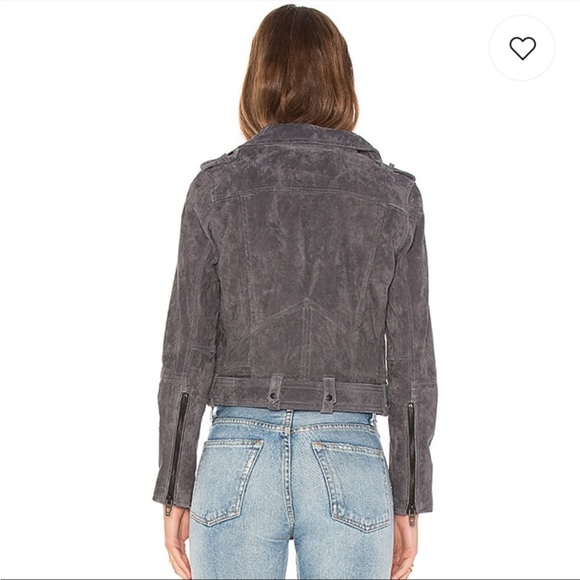 NEW Blank NYC Suede Moto Jacket Gray size Small - Picture 2 of 10